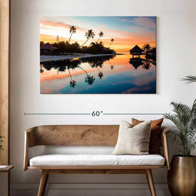 Ravi Palm Beach Reflection, 32" H x 48" W