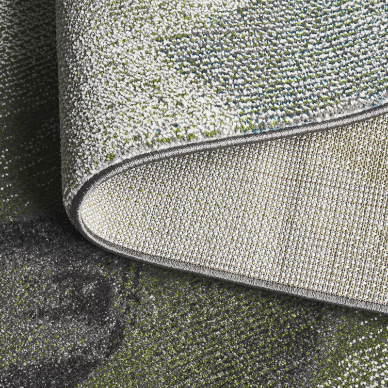 Tapis vert / gris Gillo 6937, Rectangle 5 pi 3 po x 7 pi 6 po