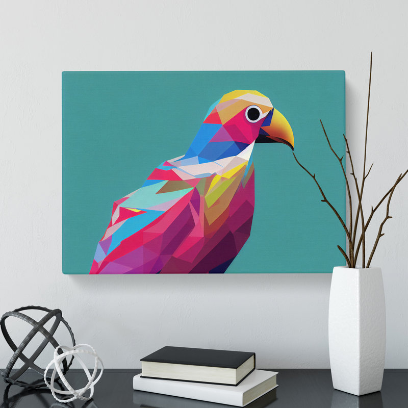 Glowing Bird Abstract - Wrapped Canvas, 50cm H x 76cm W x 3cm D