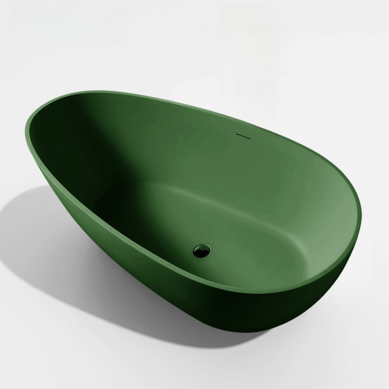 Modern Contracted Stone Bathtub, Green