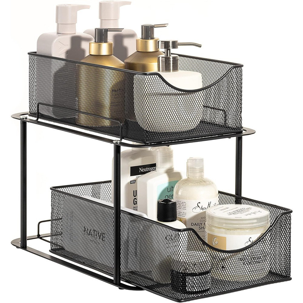 Sorbus 2-Tier Baskets with Mesh Sliding Drawers & Reviews | Wayfair