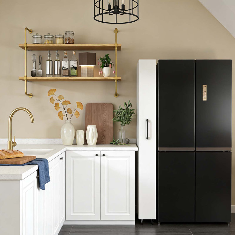 Armoire de rangement étroite avec tablettes ouvertes à 7 niveaux