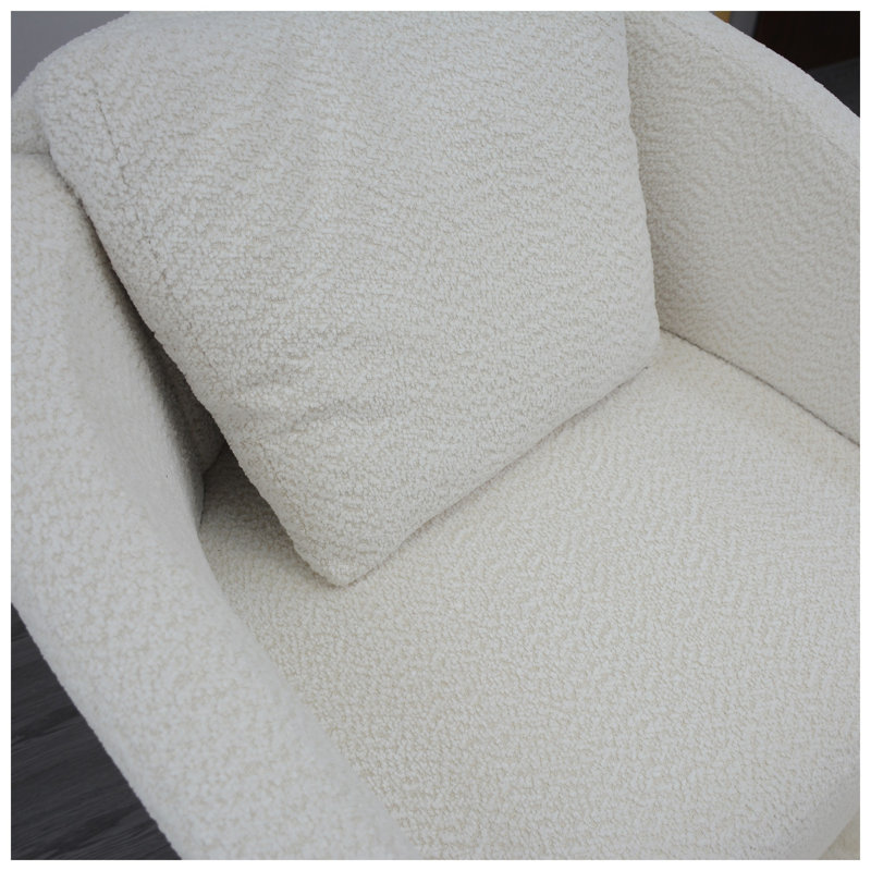 Fauteuil d'appoint moderne pivotant en tonneau pivotant à 360 degrés de l 54,33 po x P 37,79 po x H 33,07 po Modern