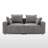 Makassar 78“ Square Arm Loveseat Modular Chenille Sofa-874300227