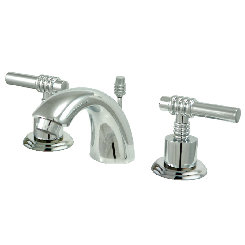 St. Charles Widespread Bathroom Faucet with Drain Assembly, Satin Nickel