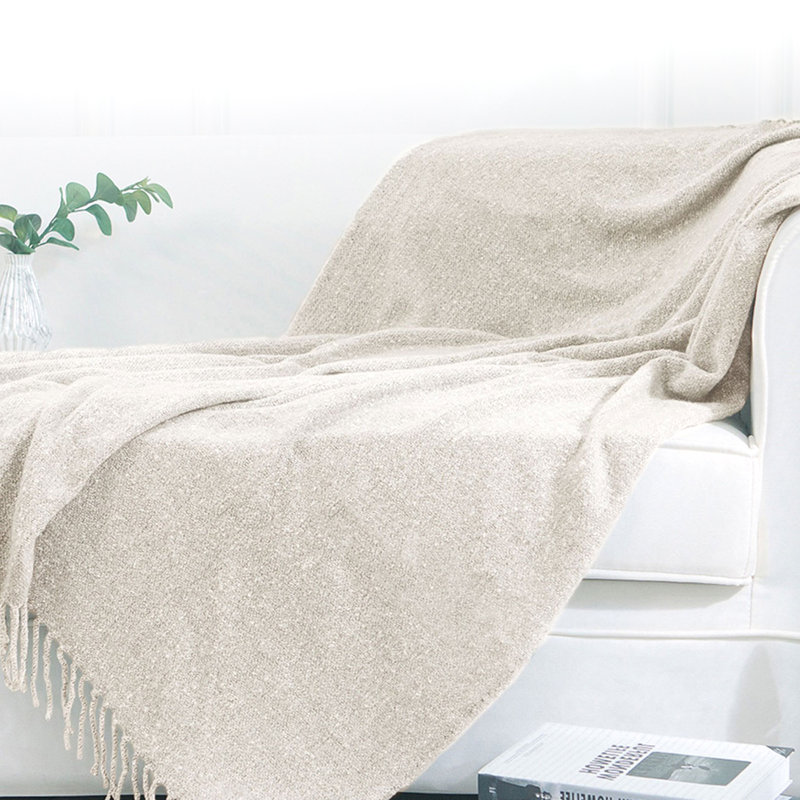  Jeté en tricot ultra doux, Taupe