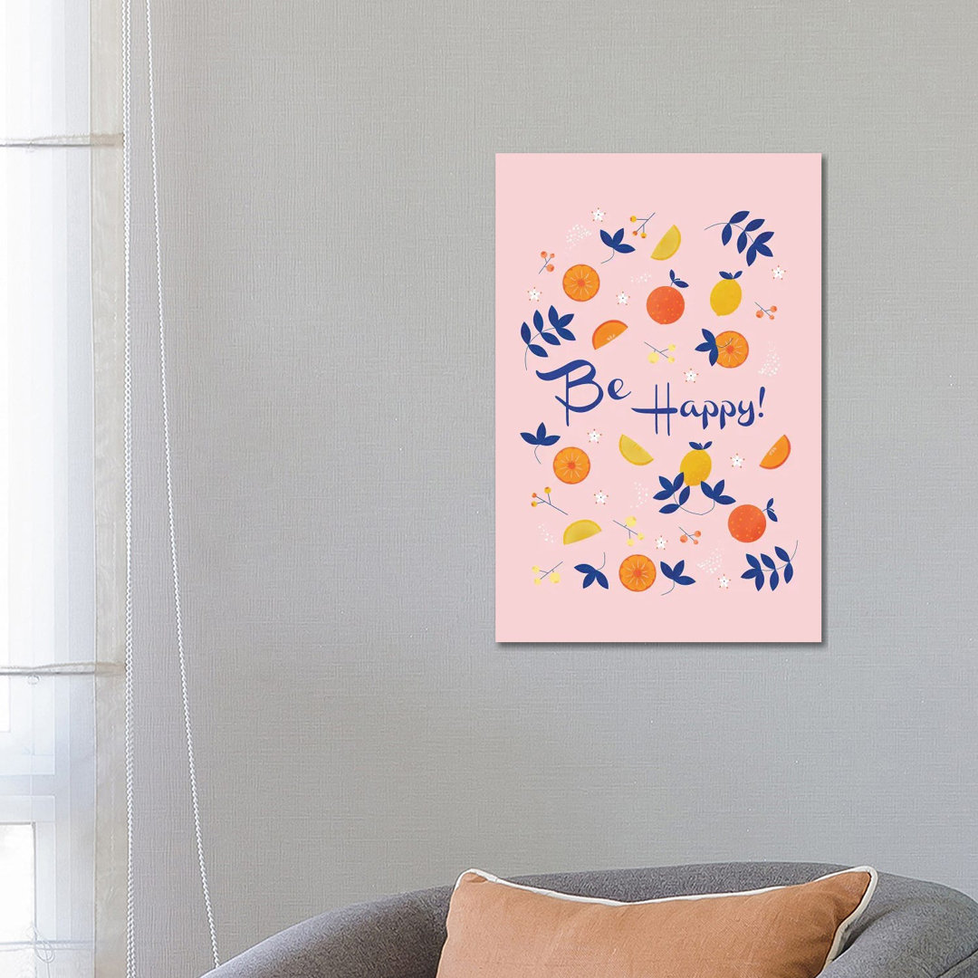 Be Happy! by Show Me Mars - Gallery-Wrapped Canvas GiclÃ©e on Canvas