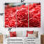 Red Floral Rhythmic Radiance - art mural géométrique-367193815-367193817