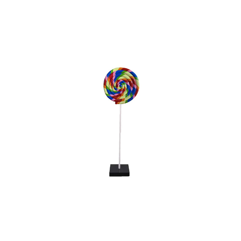 Henebry Swirl Lollipop Over Sized Statue, Multicolor