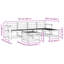  Outdoor Sofa Set 6 Pcs Solid Acacia Wood Garden Couch Sectional Seating