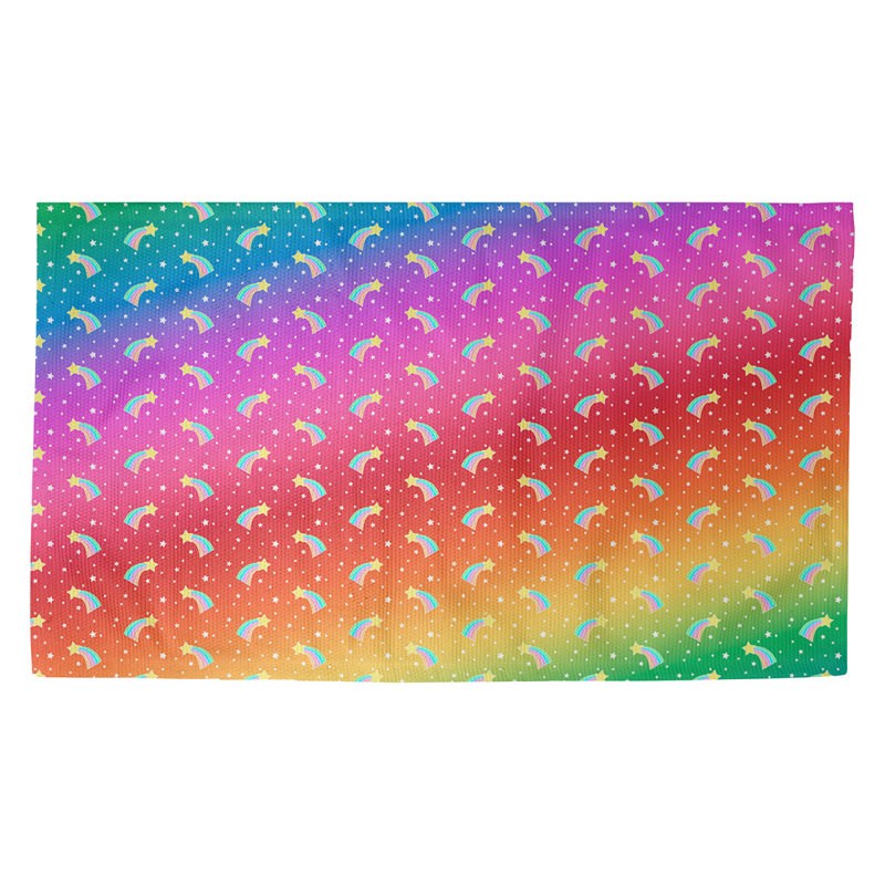 Tapis de porte d’intérieur en arc-en-ciel Avicia, Rectangle 3 pi 3 po x 5 pi 3 po