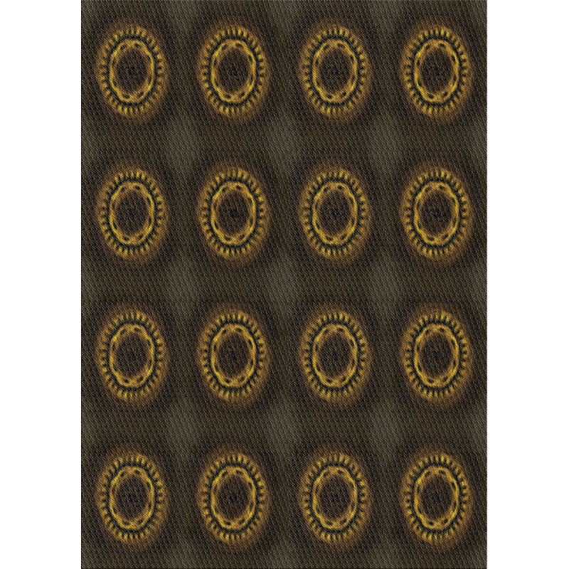 Tapis noir/brun à motifs, Rectangle 6 pi x 9 pi