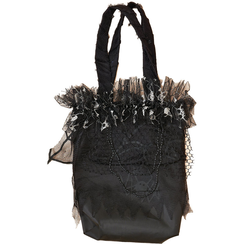 12" Halloween Black Creepy Bag