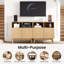 80cm Compact Small Sideboard, Ribbed Door Storage Cabinet-1353864433