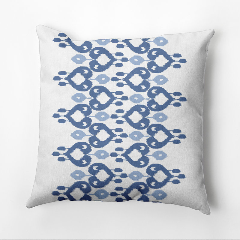 Housse de coussin d'extérieur carré Boho Chic, Bleu, 18 po x 18 po