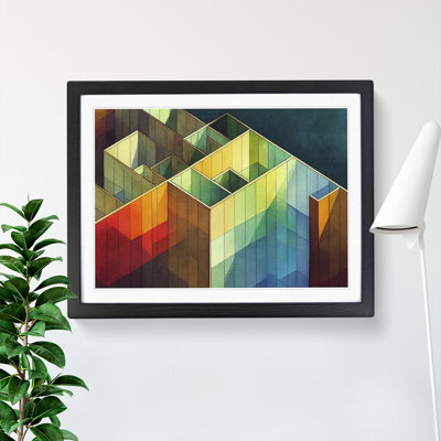 Watercolour Architecture Abstract 1 Piece Single Picture Frame Painting