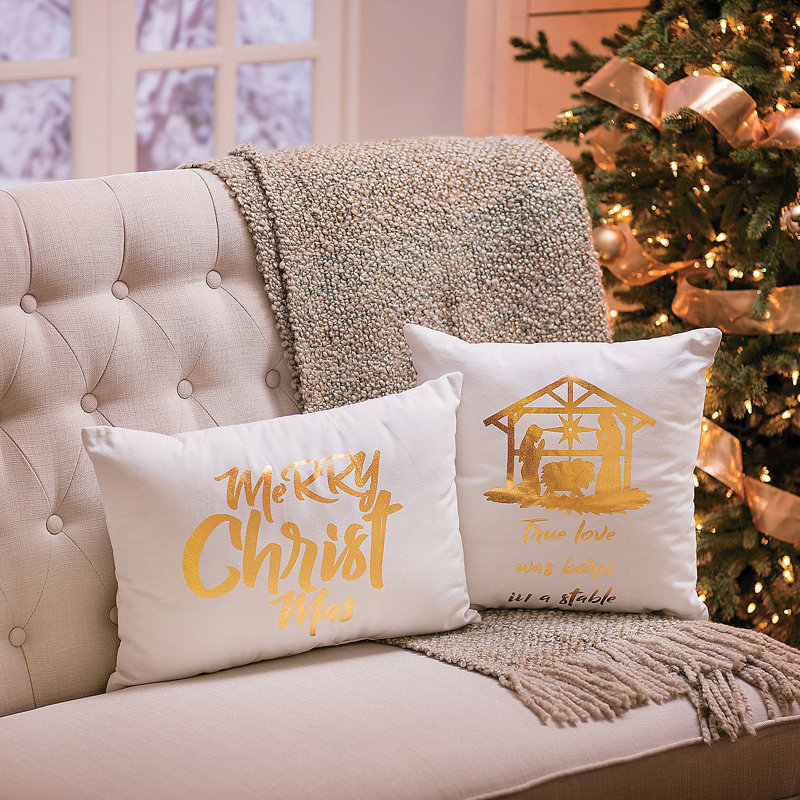 Cotton Blend Throw Pillow