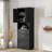 Mubashar Tall Bathroom Cabinet with Tilt-Out Laundry Hamper, Upper Storage Cabinet, A Drawer and Open Shelves-36913640