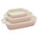 Staub Ceramic 3-Pc Rectangular Baking Dish Set - Macaron Pastel Blue