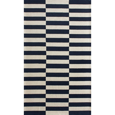 Tapis bleu marine Caley Blocks