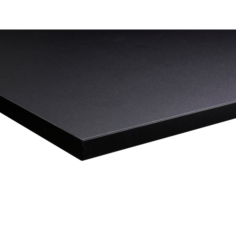Aarifah Adjustable Metal Base Standing Desk, Silver, 70cm H x 160cm W x 80cm D, Black