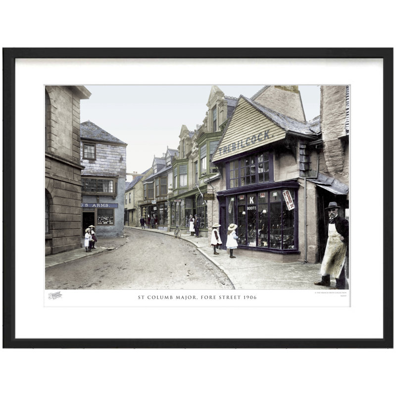 St Columb Major, Fore Street 1906 by Francis Frith - Single Picture Frame Print, 45cm H x 60cm W