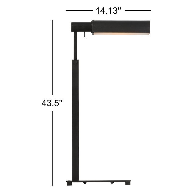 Leonard 43.5'' Aged Iron Task Floor Lamp