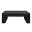 Table basse moderne en bois massif noir, table basse rectangulaire de 49 po pour le salon, la maison de campagne et le décor contemporain-428909345
