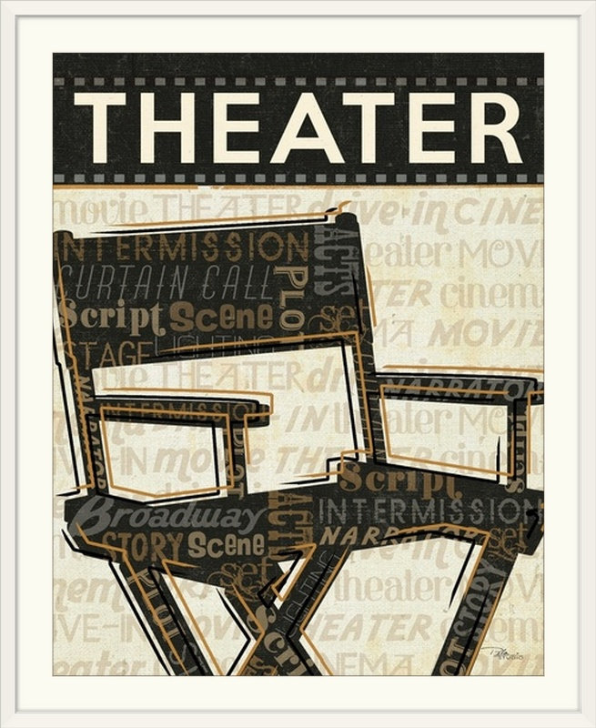«iii rétro, annonce Cinema, H 23 po x l 20 po x P 1 po, Cadre blanc
