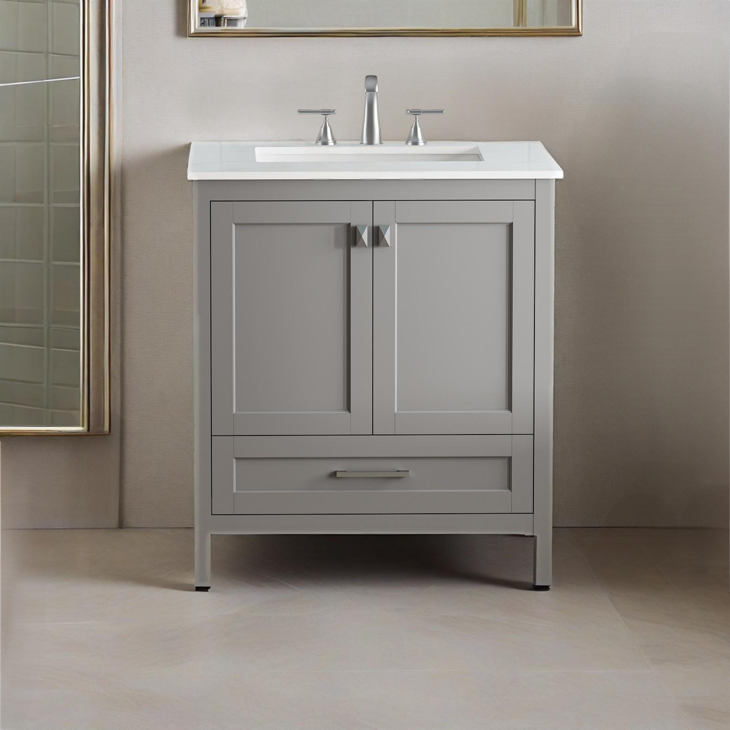 maxbrass 30" Bathroom Vanity With Sink, Fully Assembled Bathroom Sink ...