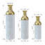 Grand vase de sol décoratif en métal émaillé, lot de 3