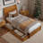 Lamayia Solid Wood Sleigh Platform Bed with Footboard and Storage Drawers-2033809129-2033809135