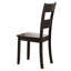 Ensemble de 2 chaises d'appoint à dossier en noyer vieilli