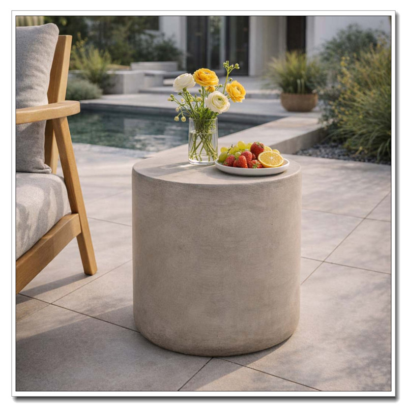 Outdoor LightWeight Concrete Side Table