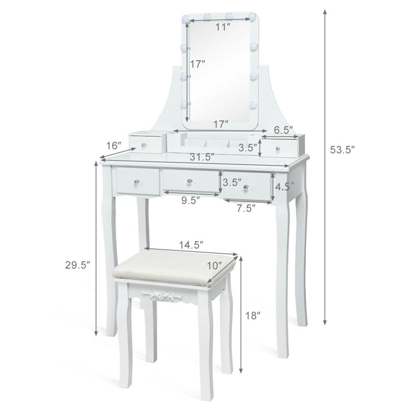 Crandell Vanity, White