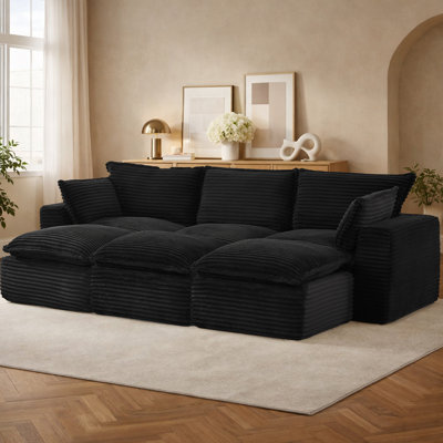 Modular Sectional Sofa,No Assembly Required