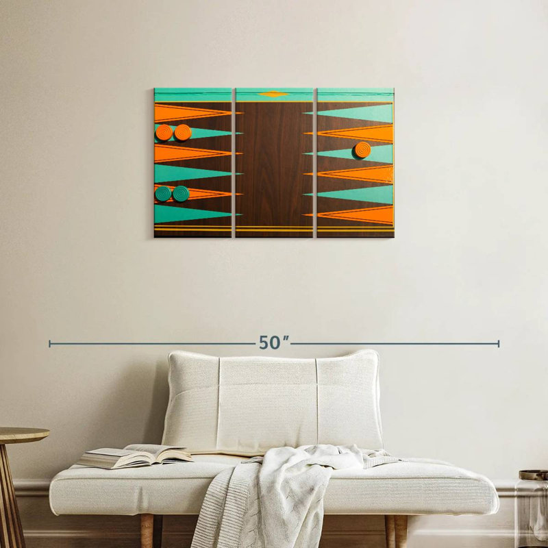 Senne Backgammon Board, 20" H x 33" W