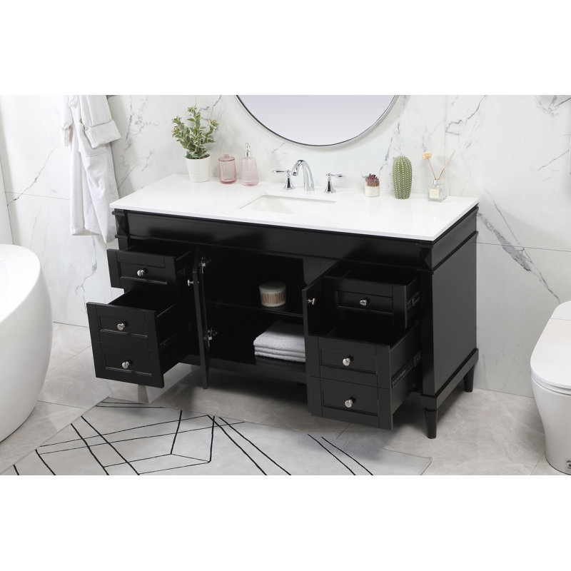 Meuble-lavabo simple 60 po Tenafly, Noir
