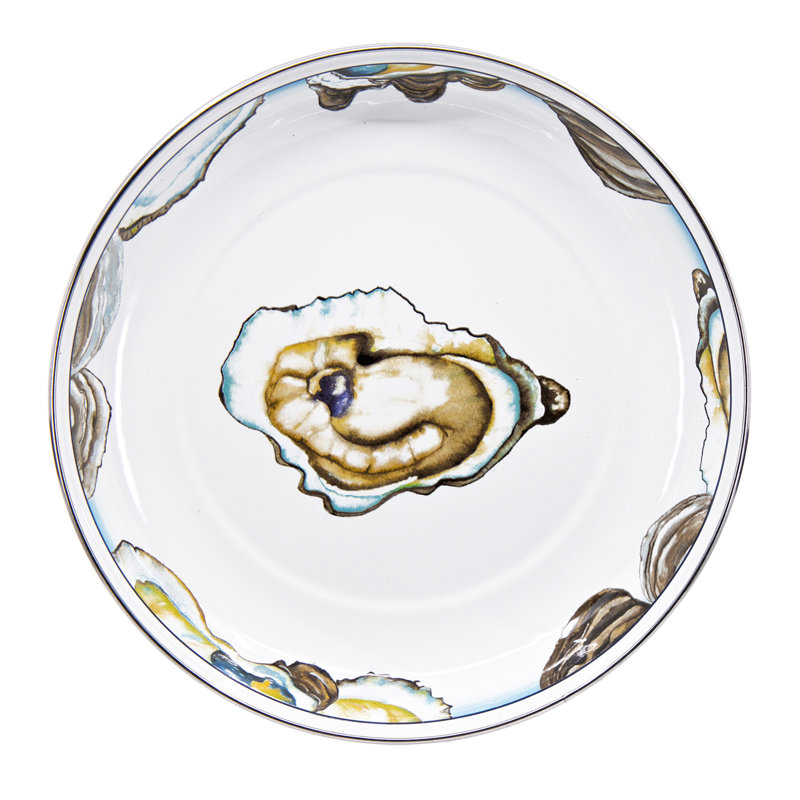 Golden Rabbit Enamelware Oyster Pasta Plates