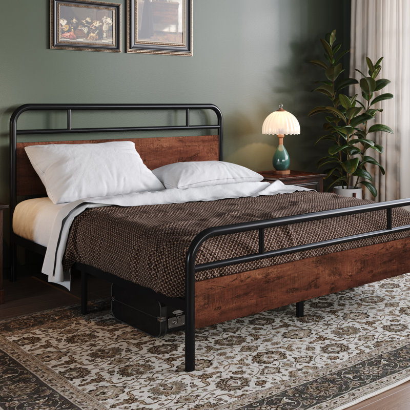 Aveana Platform Bed, Queen, Mahogany