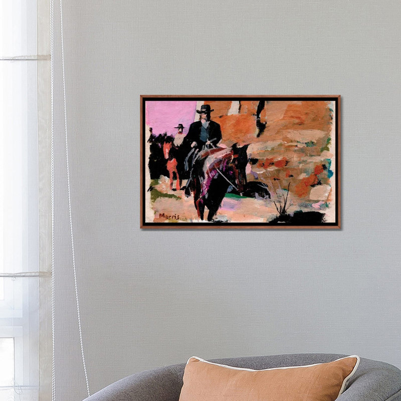 «Ride To Yuma», reproduction d'art sur toile encadrée, 26" x 18", Framed Canvas, Brown