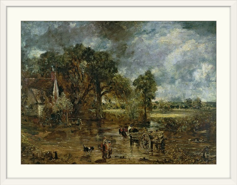 John Constable " Full Scale Study For The Hay Wain, C.1821 " by John Constable, 18" H x 24" W x 1.25" D, Canvas