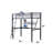 Senon Silver & Black Finish Twin Loft Bed W/Desk