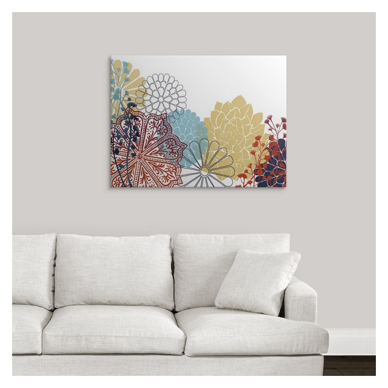 «Bohemian Rosette I» par Grace Popp, impression, H 27 po x l 36 po x P 1,5 po, Toile