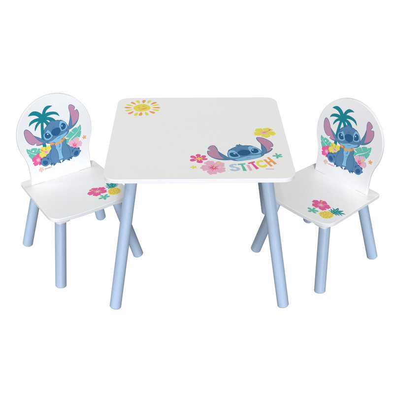 Disney Stitch Table and Chair Set - (2 Chairs Included) - Ideal for Arts & Crafts, Snack Time, Homeschooling, Homework & More