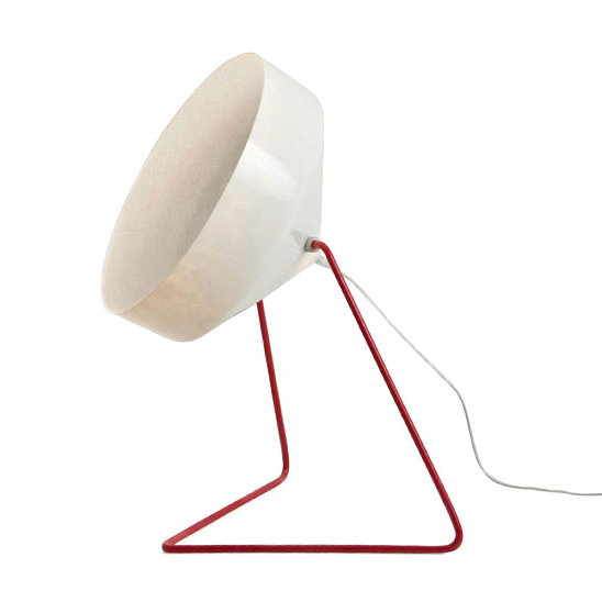 41cm Novelty Floor Lamp with Outlet, White/Red