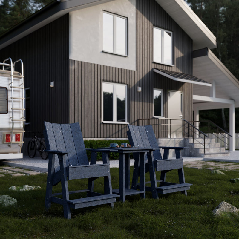 Contemporary High Adirondack Chair, Patriot Blue