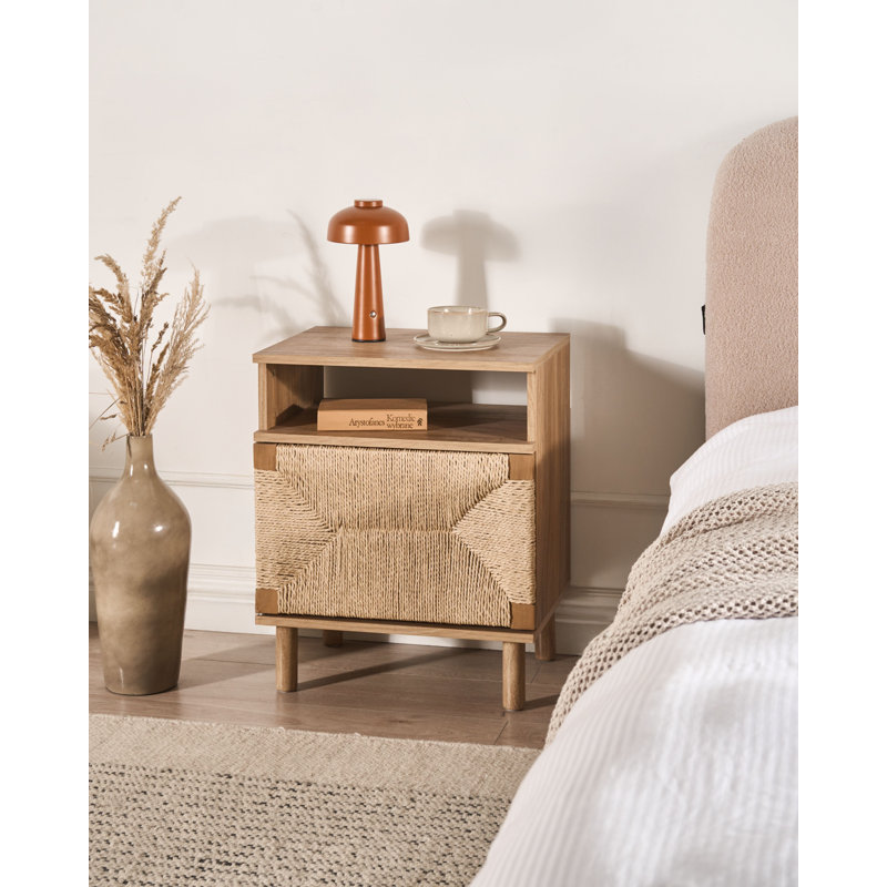 Taelan Bedside Table Taelan Light Brown