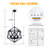 3-light Dimmable Geometric Chandelier