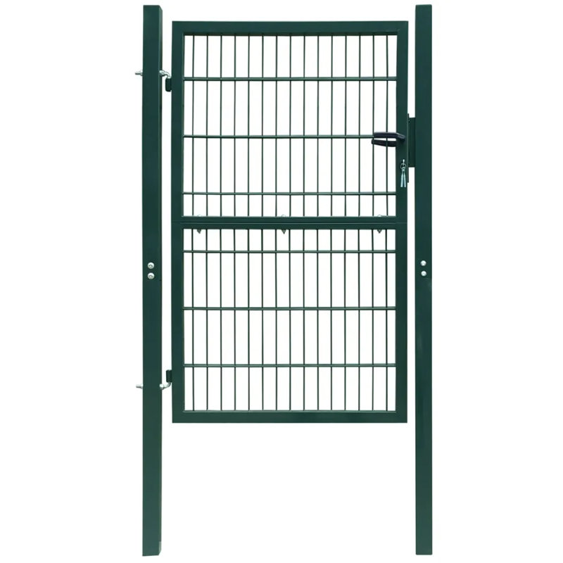 Finger 200cm H x 100cm W Metal Gate, Green, 106 x 130 cm